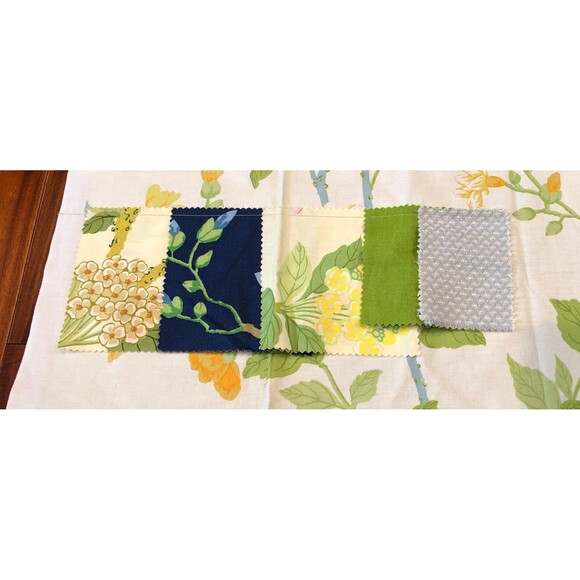 Vintage Fabric Swatch Greeff Chinese Hydrangea England NEW Old Stock 1976 - Picture 2 of 9